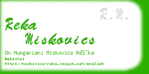 reka miskovics business card